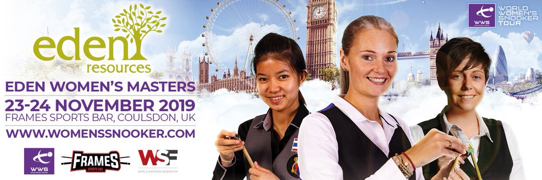 Turnierbanner Women's Masters mit Wongharuthai, Reanne und Laura Evans