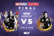 Masters-Finale: WST-Grafik mit Higgins und Yan, drumherum unordentliche Grafik