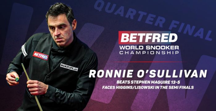 Ronnie O'Sullivan erreicht Halbfinale