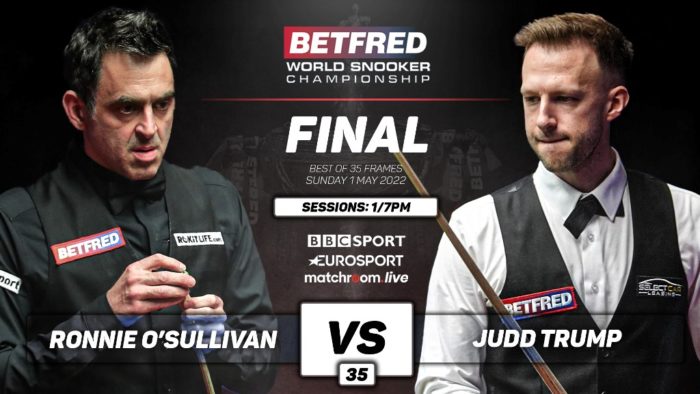 Finale der Snooker-WM zwischen Ronnie O'Sullivan und Judd Trump