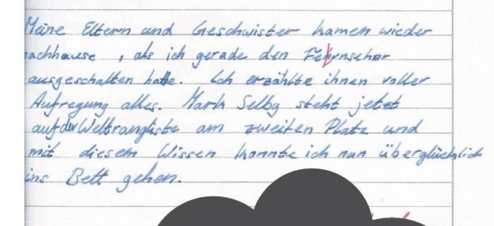 Ariane Schulaufsatz: Der letzte Absatz