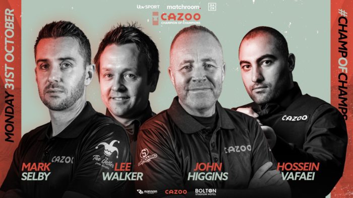 Champion of Champions Gruppe vier mit Selby, Walker, Higgins, Vafaei