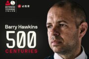 Profilbild von Barry Hawkins mit dem Text "500 Centuries" Shanghai Masters